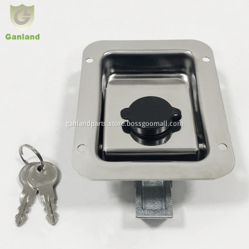 GL-12116 Stainless Recessed Paddle Door Latch Lock 110*92